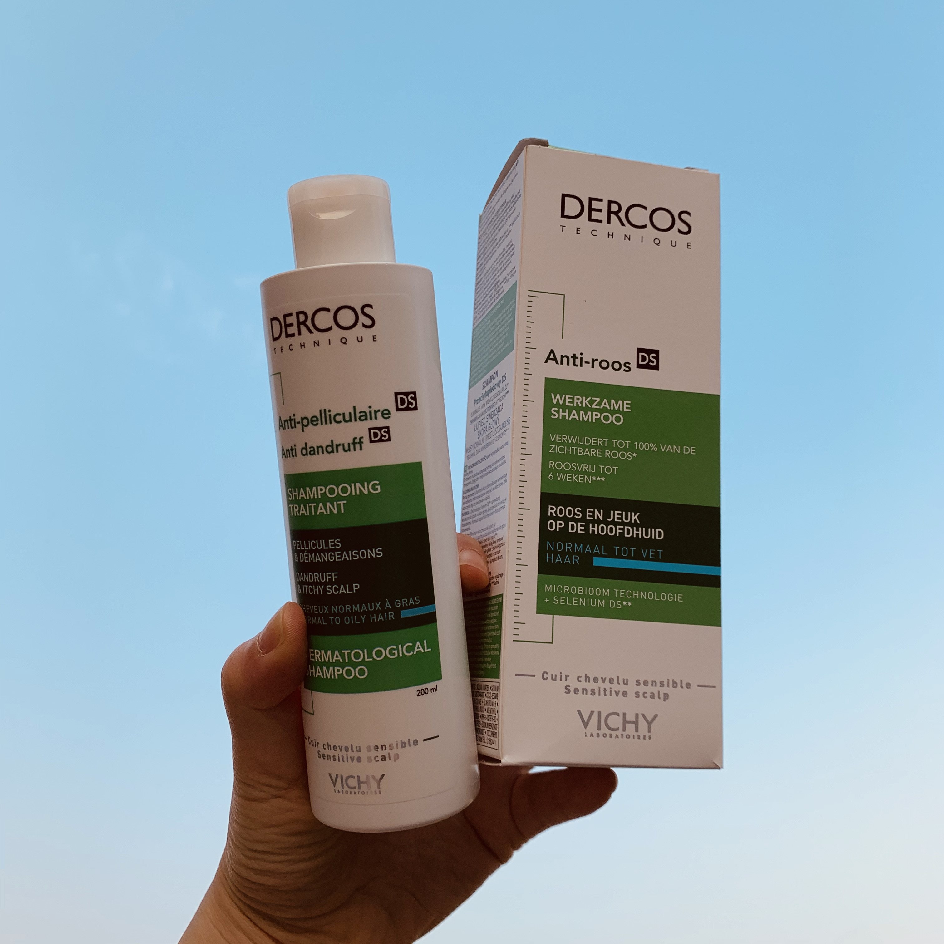 法国洗发水皮包绿标200ml控油vichy去屑止痒硅油洗发水