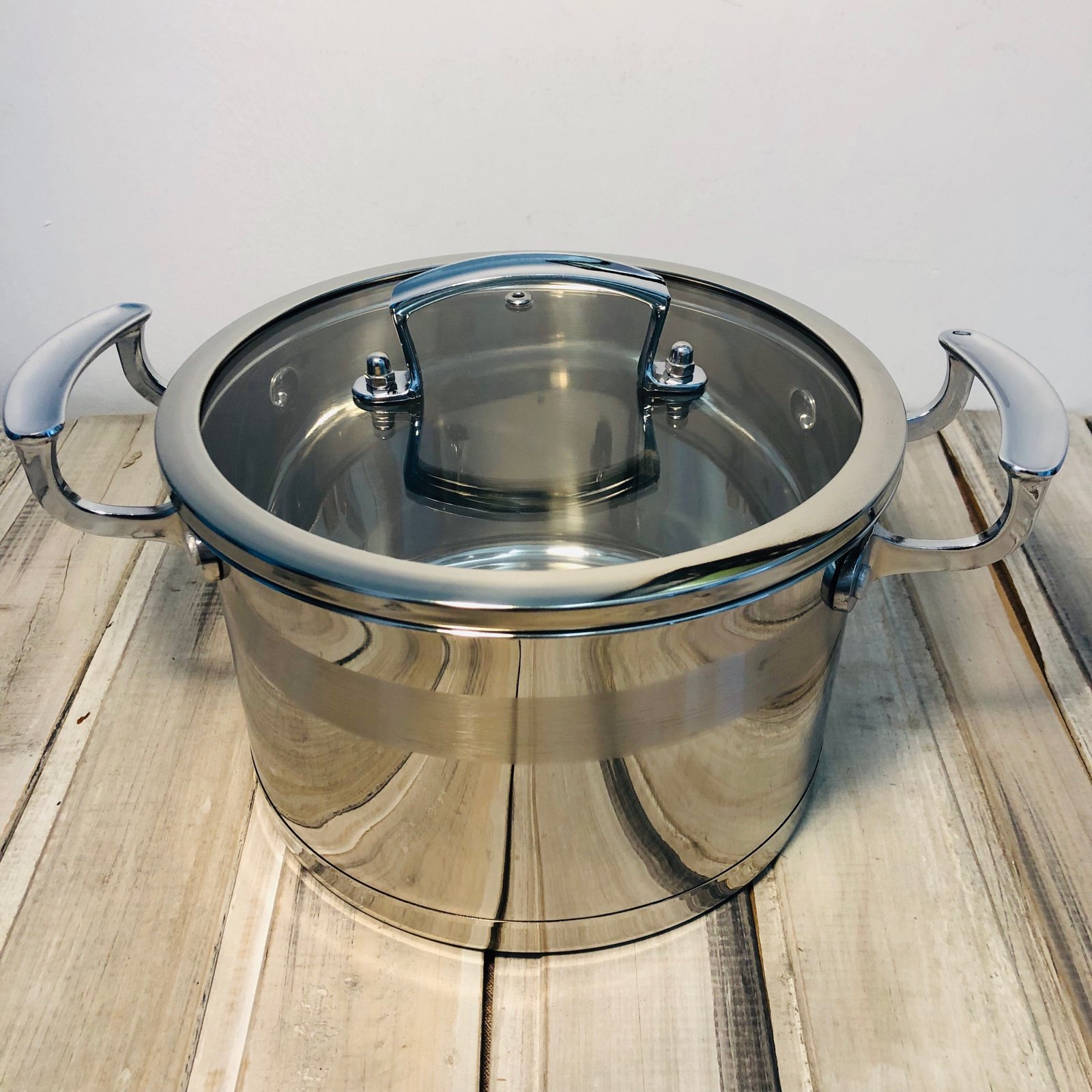 不锈钢欧式复底汤锅复合加厚电磁燃气通用23人汤锅