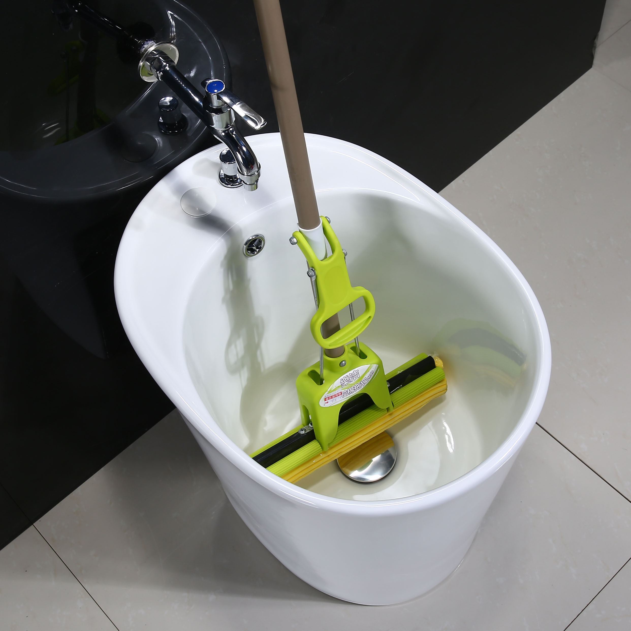 阳台陶瓷拖把池台下水拖地家用涮拖布池卫生间拖把池