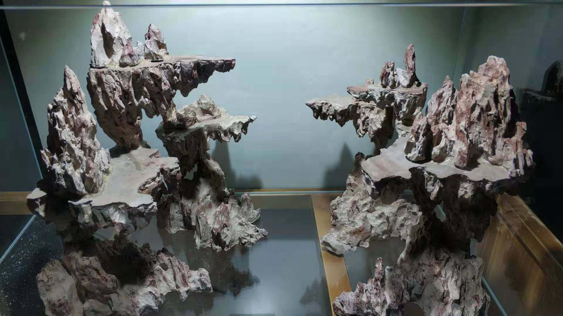 新水陆缸植物diy鱼缸造景石悬浮骨架套装仿松皮石头景观