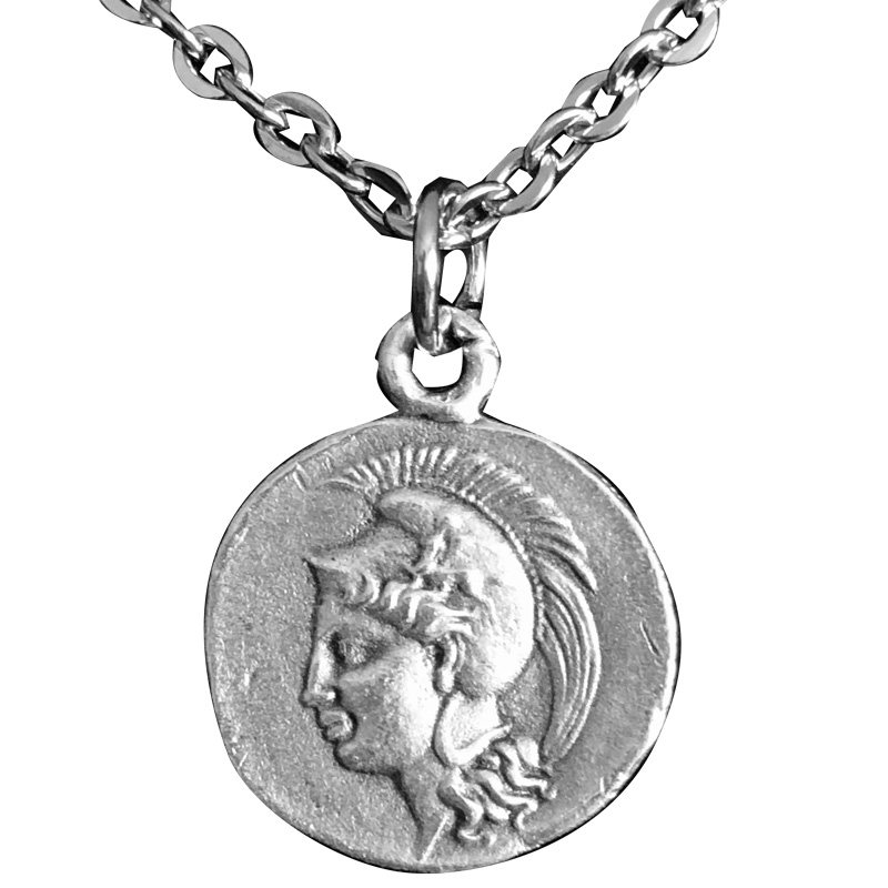 复古人像罗马硬币项链希腊飞马银币吊坠雅典娜项链