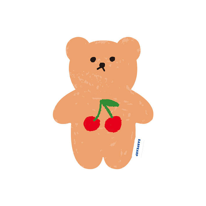 贴纸韩国earpearp无痕小熊纸质透明日记手帐手机贴纸