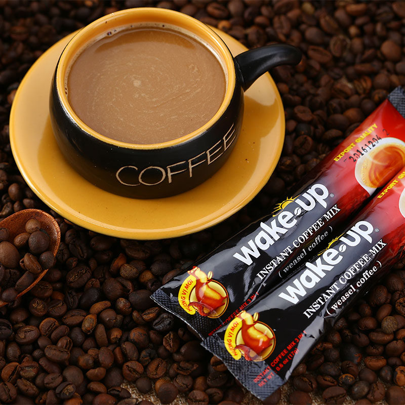 咖啡包邮越南南威貂鼠wakeup三合一速溶850克袋装速溶咖啡