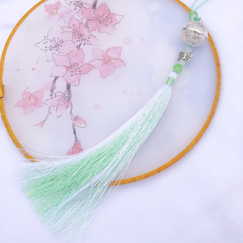 古风铃铛腰佩流苏挂件清心银铃配饰车挂汉服旗袍压襟扇笛穗中国风