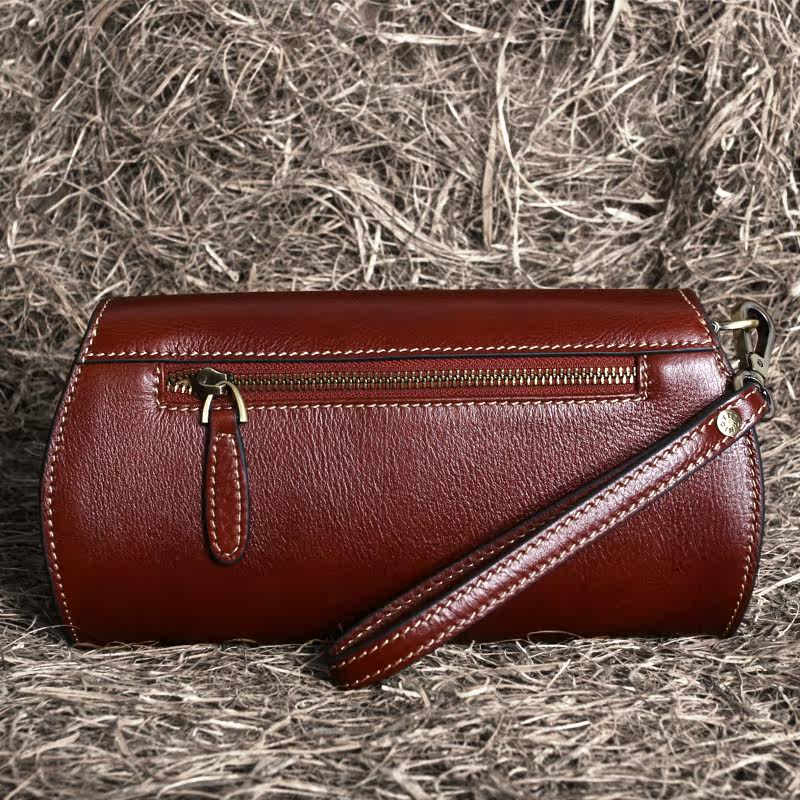 皮客翻盖手拿包女真皮手拎包头牛皮斜挎包小包女士包袋