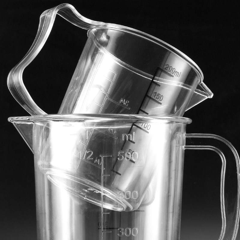 亚克力塑料量杯500ml刻度pc水壶加厚3000ml耐高温杯子