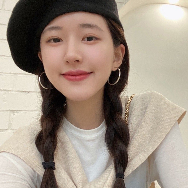 日系msaysan赵露思明星同款贝雷帽大头围春夏新款薄款透气八角帽