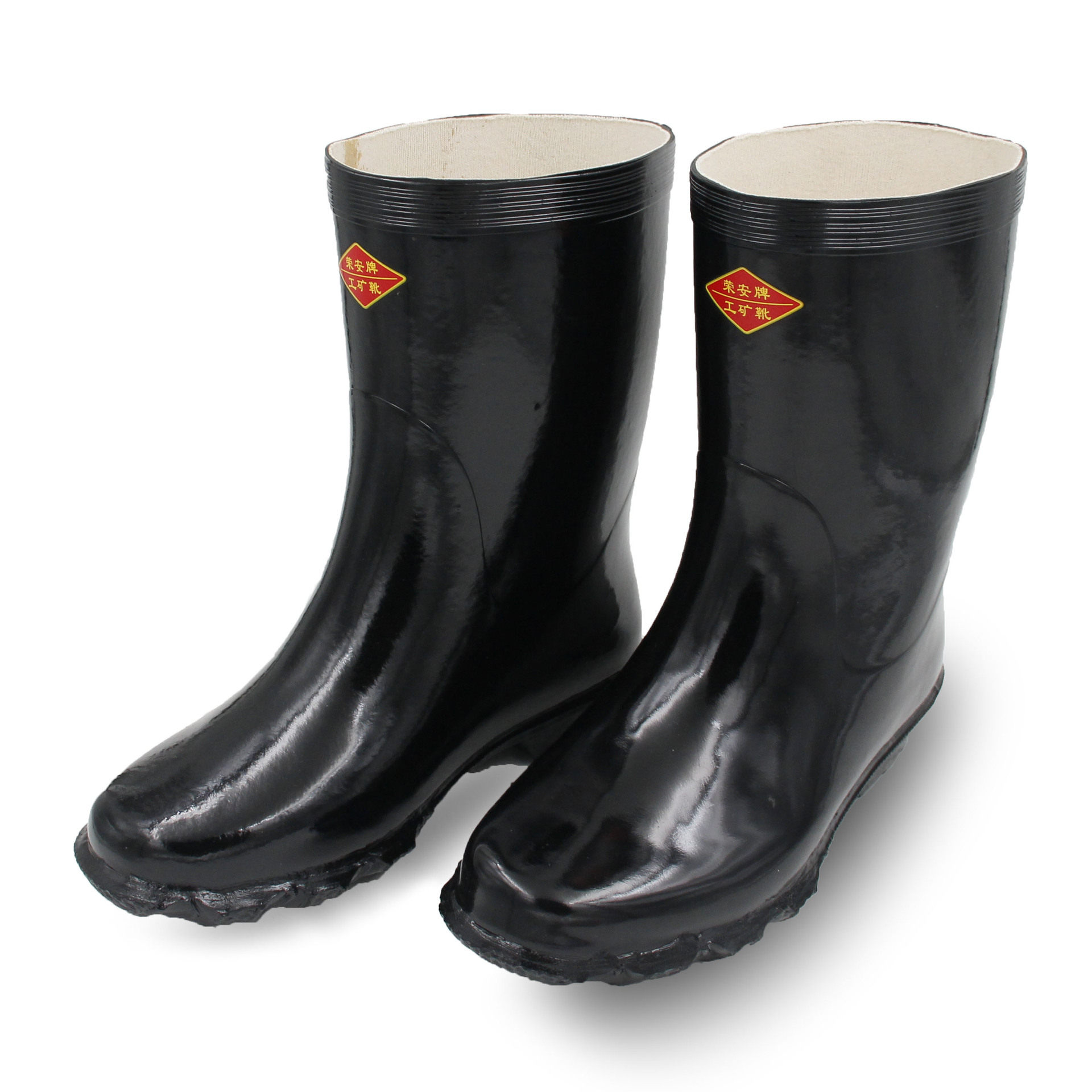 荣安工地中筒工作中工作劳保雨鞋农民工农民雨靴雨鞋
