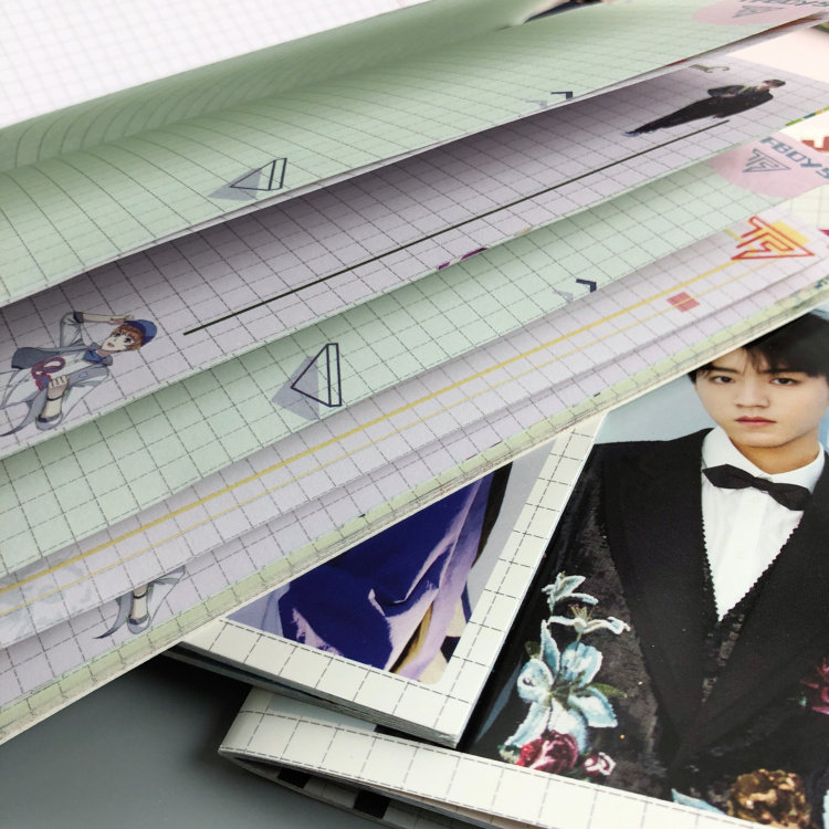 明星同款七彩网格本tfboys王俊凯本子易烊千玺手抄本王源周边包邮