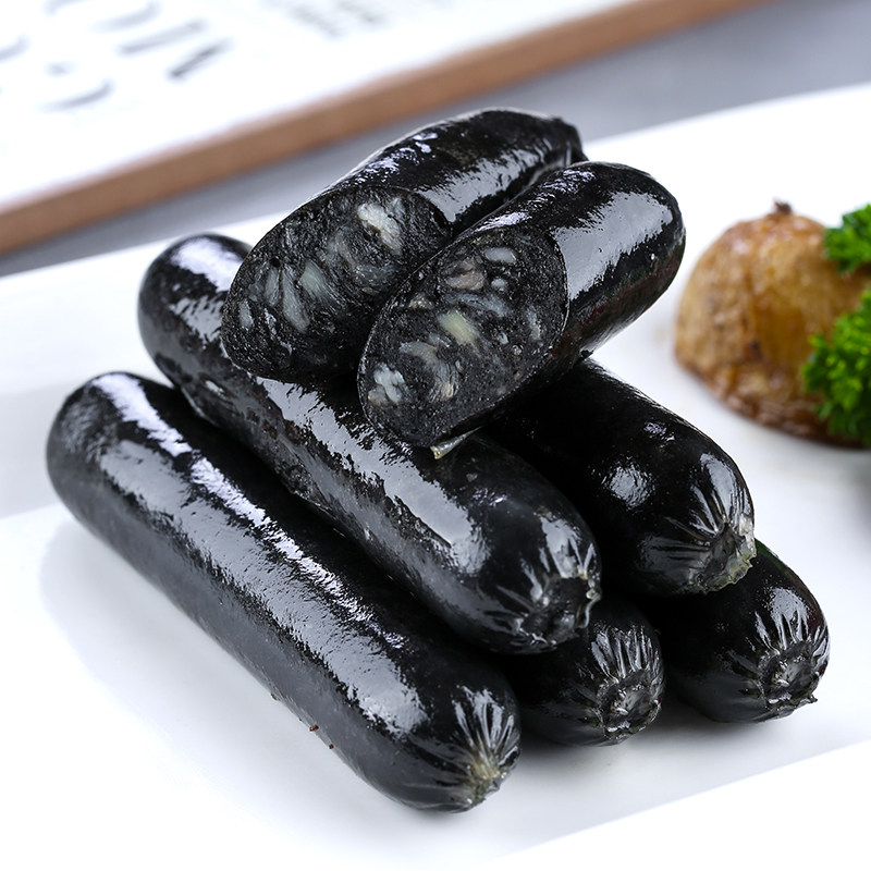 墨鱼台湾黑色750g香肠烧烤商用地道热狗肠纯香肠