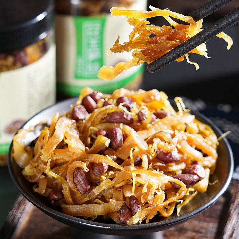 临安安多味笋丝花花生500克罐装即食笋干五香笋类制品