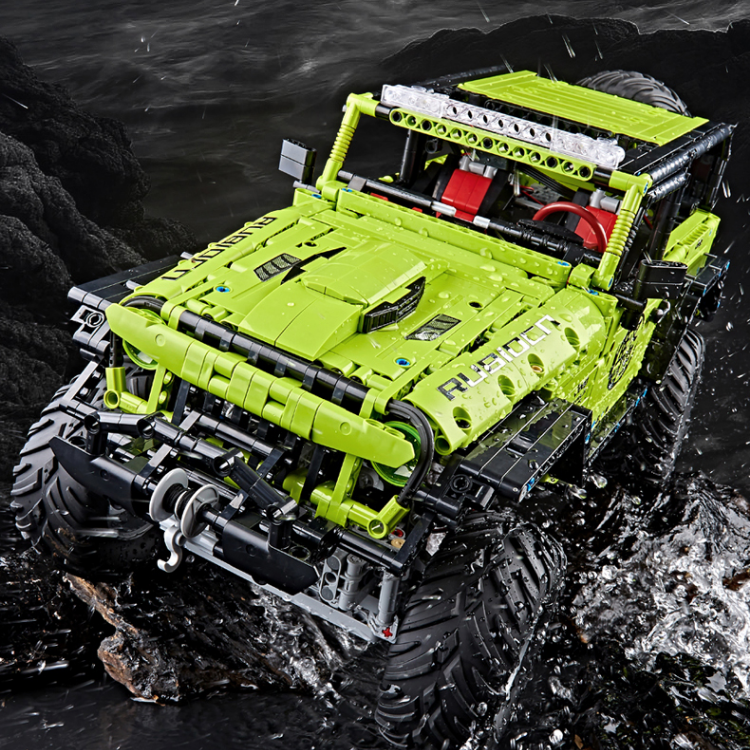 乐高牧马人罗宾汉积木越野车电动遥控成年人高难度拼装塑料积木