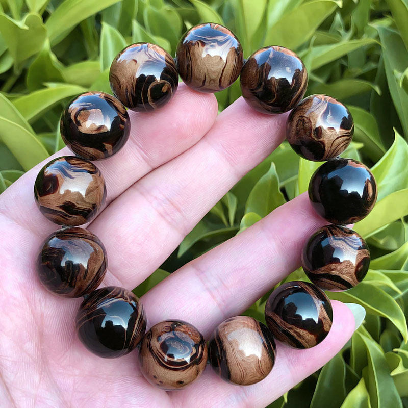 天然海柳手串血柳手链圆珠文玩收藏男女情侣佛珠手串