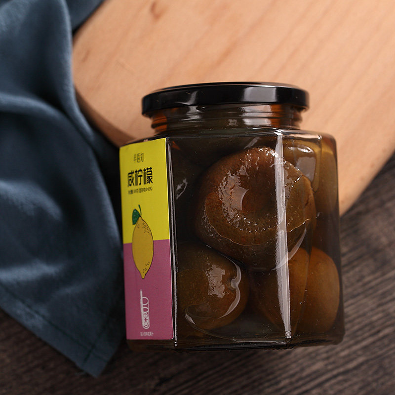 柠檬咸柠潮汕特产腌制制盐港式七冻柠乐玻璃水果罐头