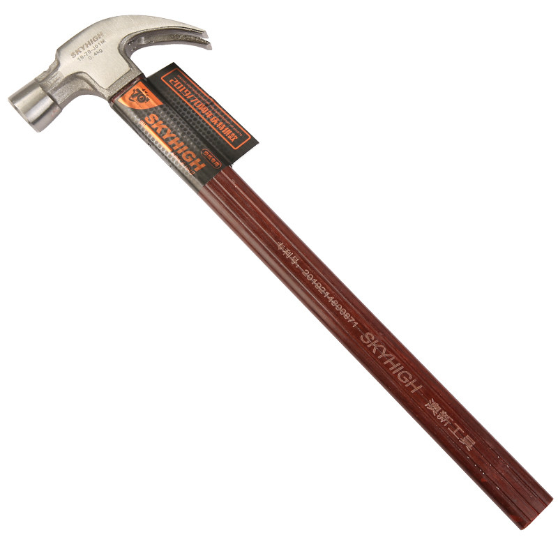 澳新木匠全钢面带特钢圆头工具绝缘锤子木工羊角锤