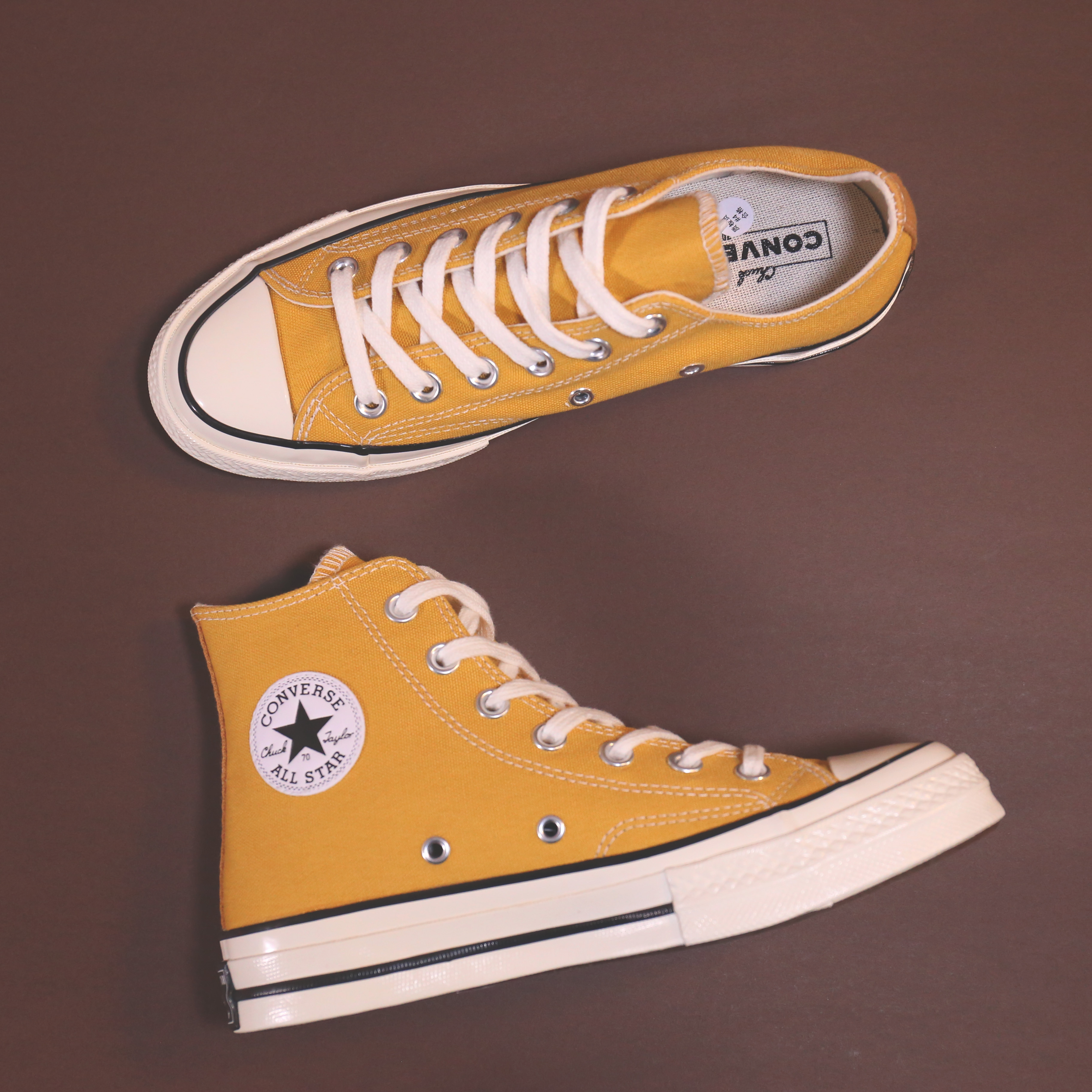 converse 匡威1970s黄色高帮黄色低帮三星标帆布鞋159189c 162054
