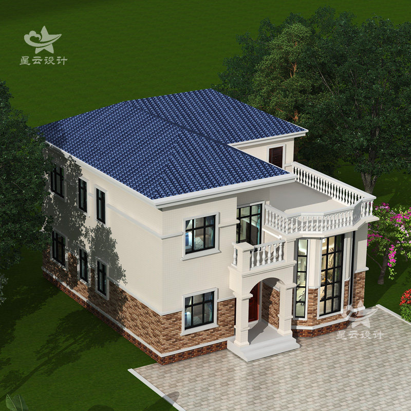 图纸两层自建复式楼房新农村农村二层别墅经济型样图