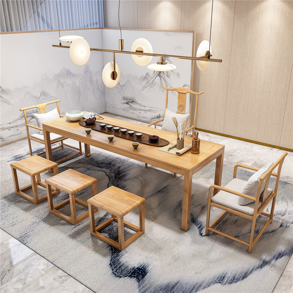 茶桌新中式简约洽谈办公室茶几茶台禅意现代茶室茶台