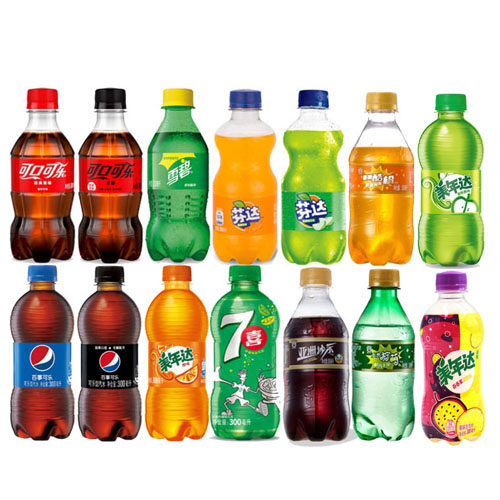 瓶装芬达苹果果味碳酸饮料汽水300ml整箱迷你碳酸饮料