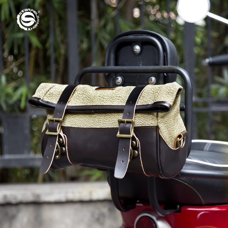 星空骑士架包骑行便携挎包复古多功能防水摩托车踏板骑士包