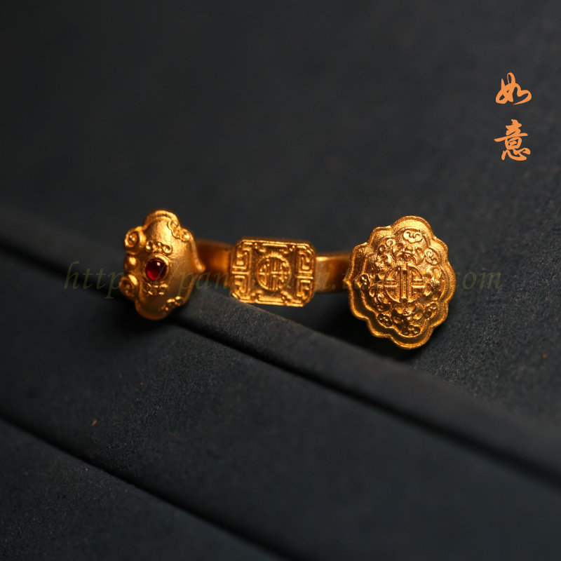 黄金足金软金古法金如意如意摆件手把收藏送人其他