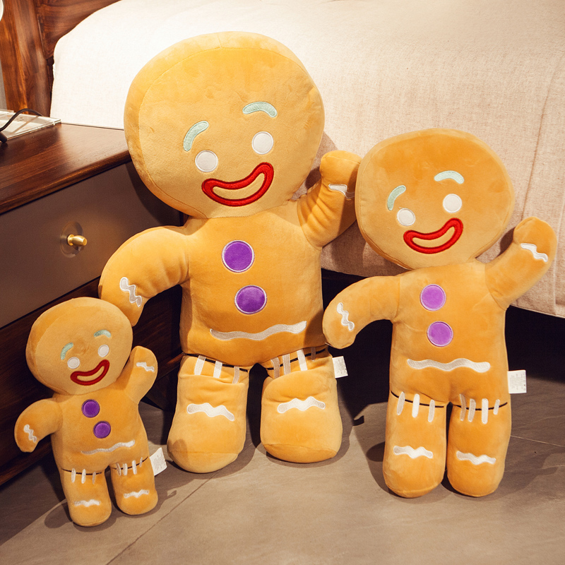 圣诞姜饼人抱枕公仔miniso玩偶女生睡觉可爱毛绒玩具毛绒布艺类玩具