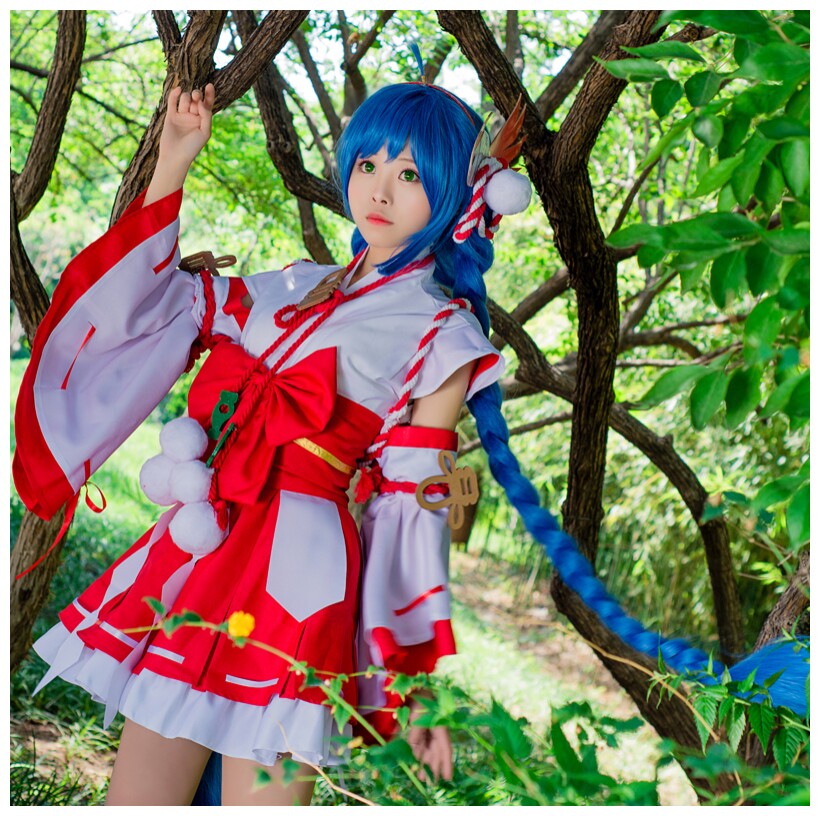 cos现货王者大乔皮肤伊势巫女cosplay服装包邮cosplay女装