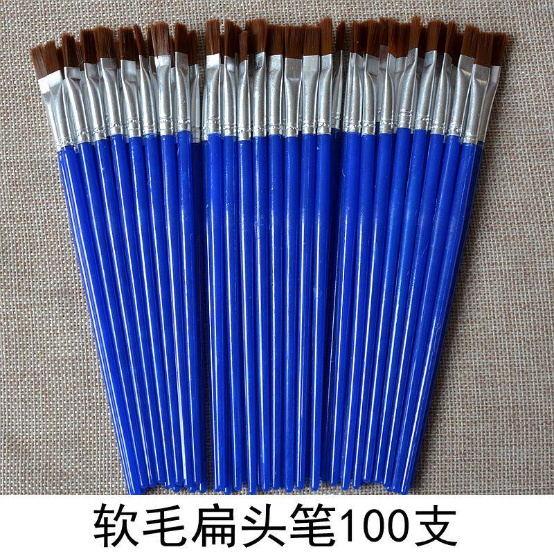 勾线笔描边特细毛笔尼龙笔刷软毛扁头笔排笔美甲笔100支包邮