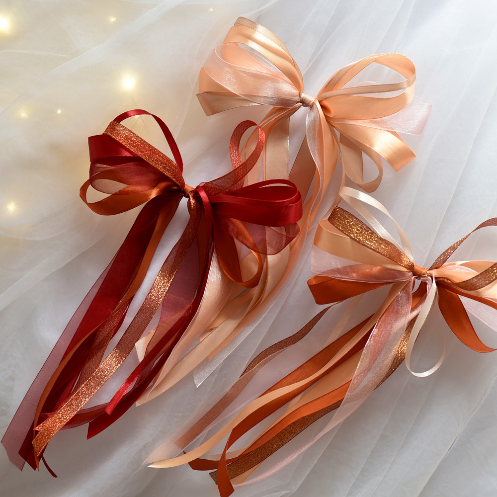 丝带拉花蝴蝶结缎带车门把手装饰婚房楼梯个性拉花