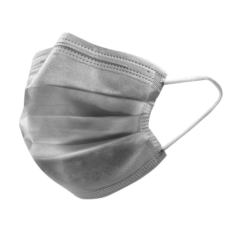 夏季黑灰色口罩一次性三层单独包装薄款清凉透气防护防尘防飞沫