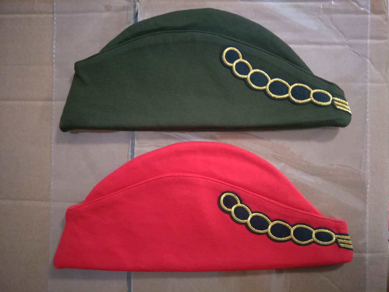 2021新品链条船型冬冬水兵帽子军绿团队表滨帽子