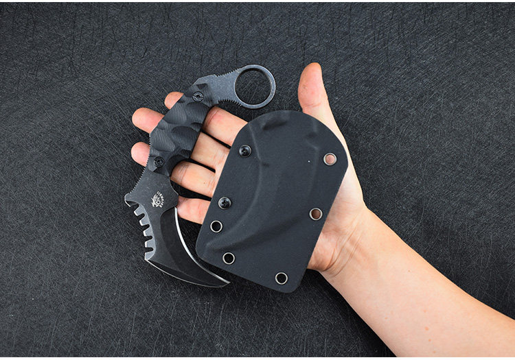 末日爪子刀户外战术求生k鞘高硬度冷兵器csgo战狼鹰爪刀手工具刀