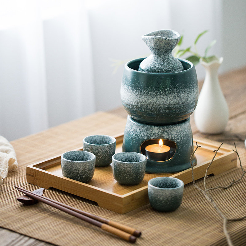 温酒器日式陶瓷清酒酒具家用热酒烫酒壶套装白黄酒家用加热暖酒器