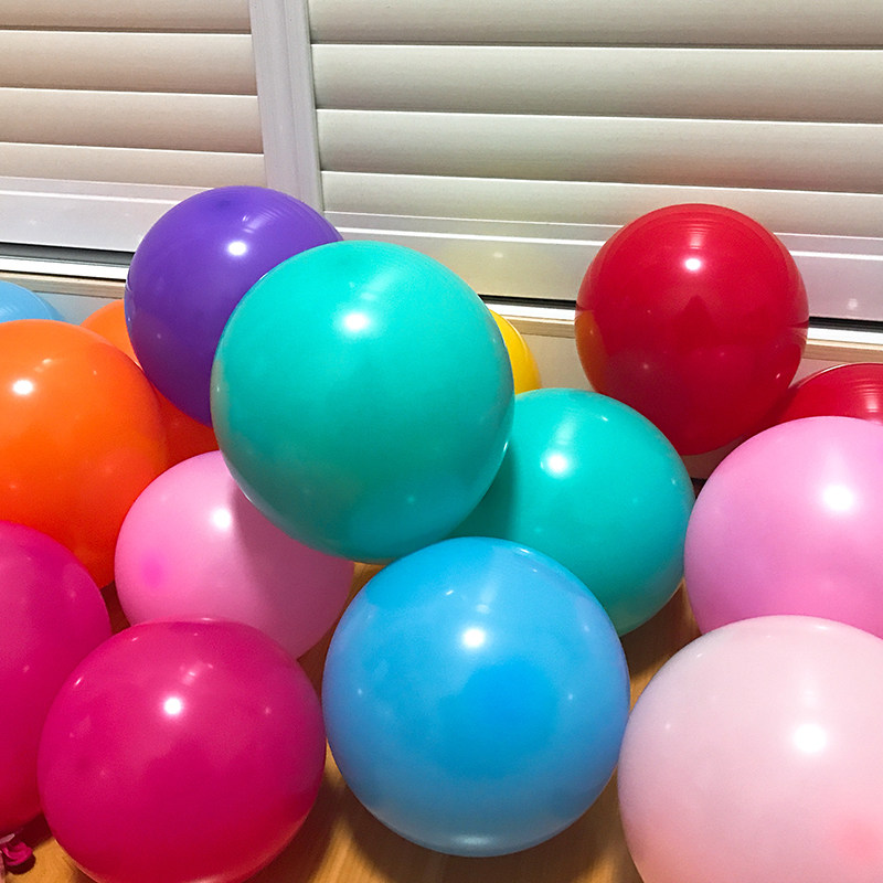 昊霖5寸小号加厚亚光气球创意活动布置装饰儿童生日派对彩色气球 - 云