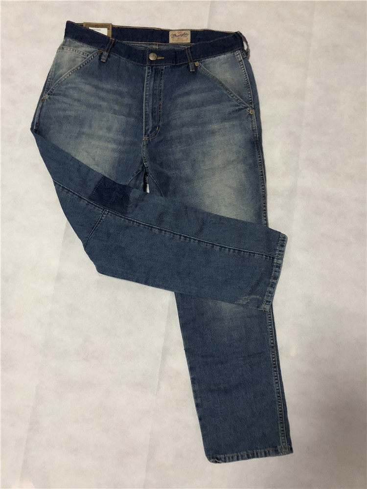 wrangler威格327款型时尚深浅拼接偏薄舒适男士牛仔裤牛仔裤