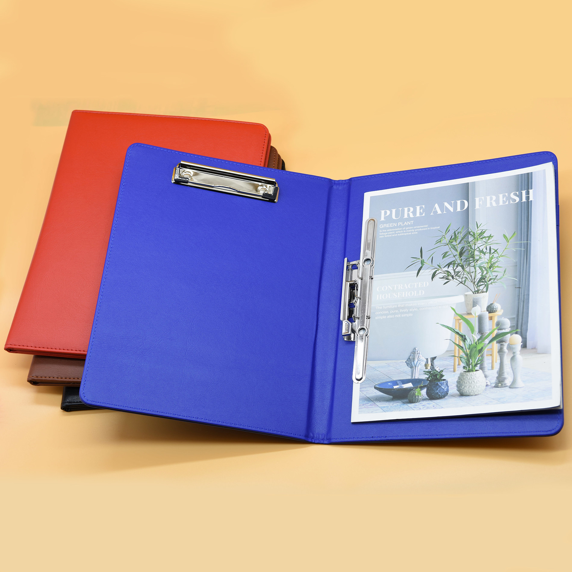 a4皮质文件夹资料皮革经理夹谈单本商务销售文件夹