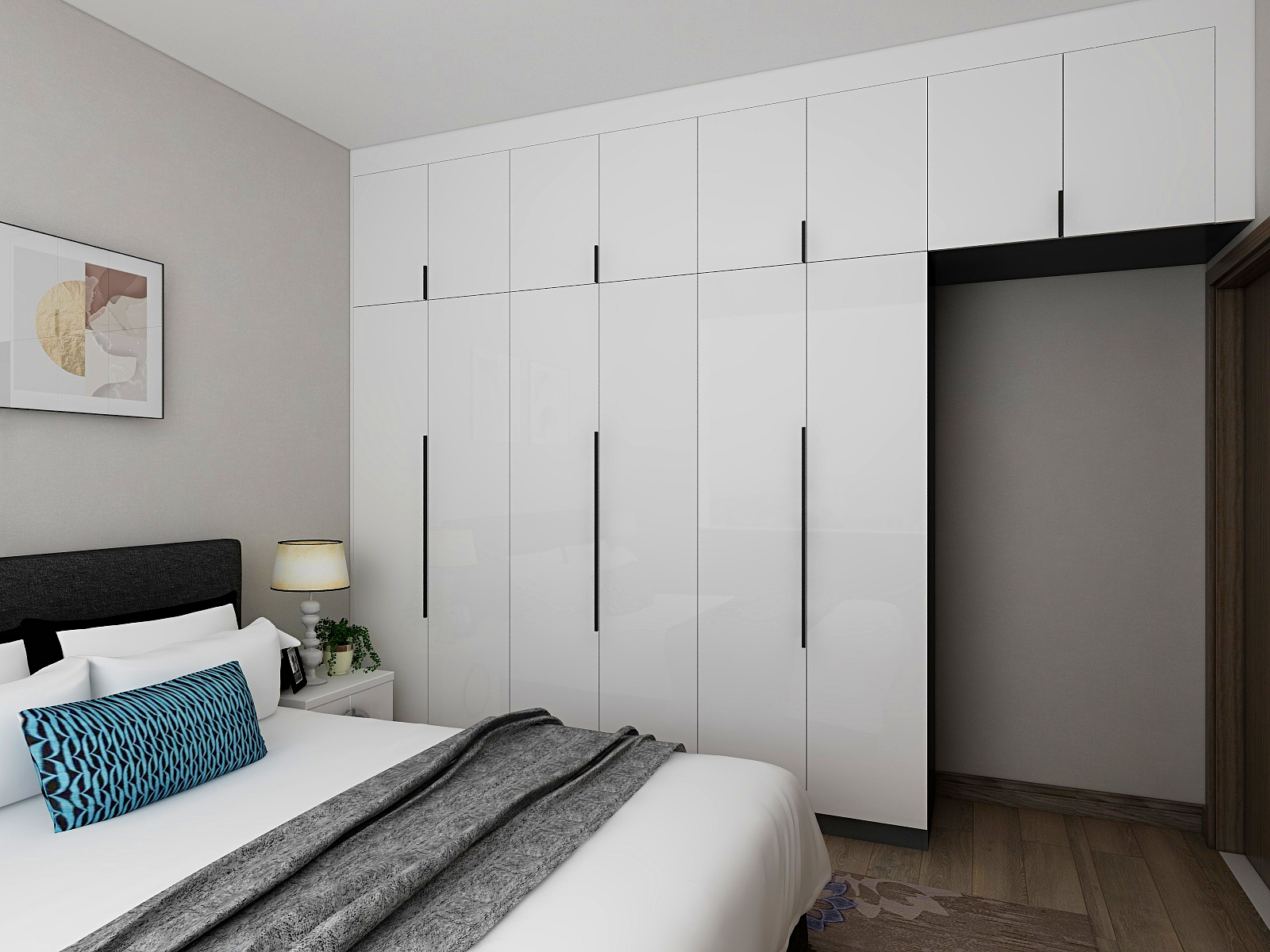 福州兔宝宝全屋定制衣柜卧室现代简约衣帽间一门到顶家具定制走入式