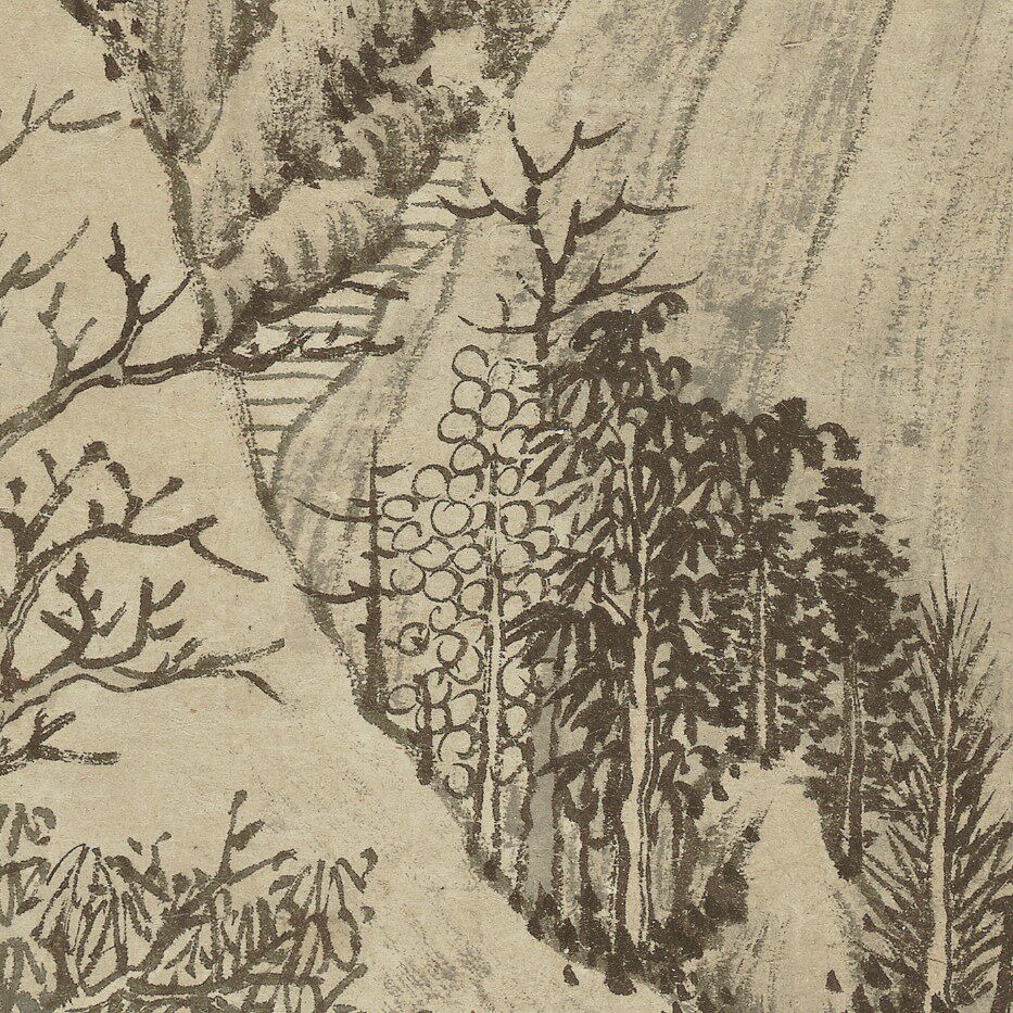 春云叠嶂沈周明朝传世世名古代山水国画超高设计素材