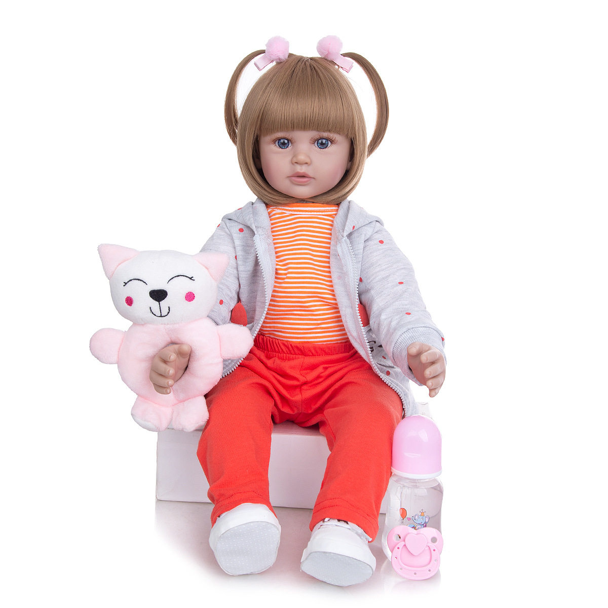 仿真keiumi24寸重生娃娃布身体身体婴儿宝宝幼儿娃娃