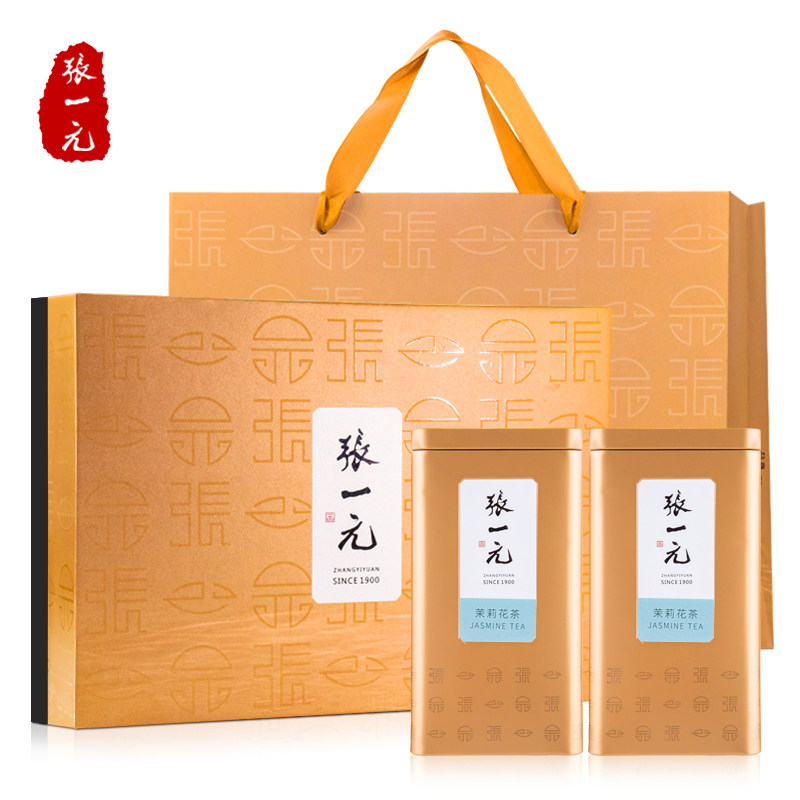 张一元茶叶浓香香型特级茉莉花茶茉莉雪针200g礼盒茉莉花茶
