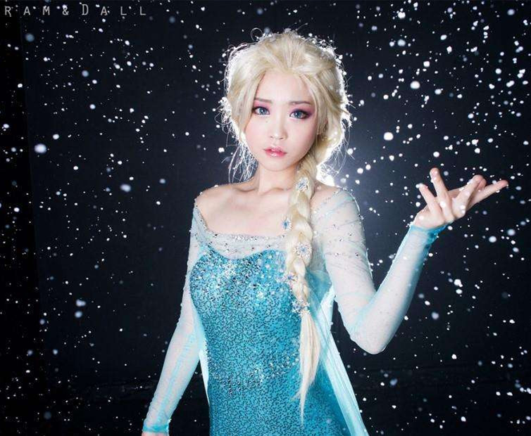 冰雪奇缘艾莎公主假发辫子 成人儿童表演动漫cos假发套 舞会万圣