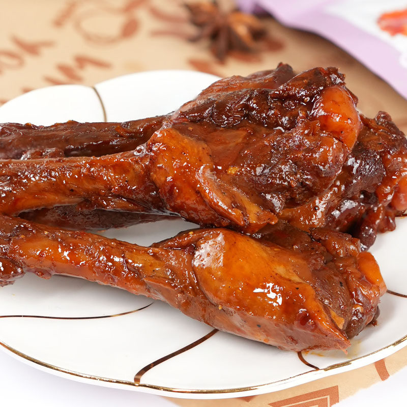 小腿友我香鸭翅根香辣卤味鸭肉熟食网红休闲鸭肉零食