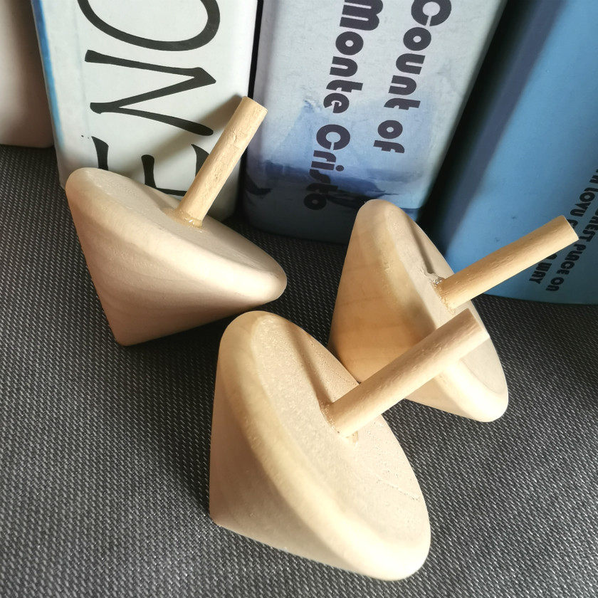 陀螺传统原木旋转木制益智玩具亲子陀螺