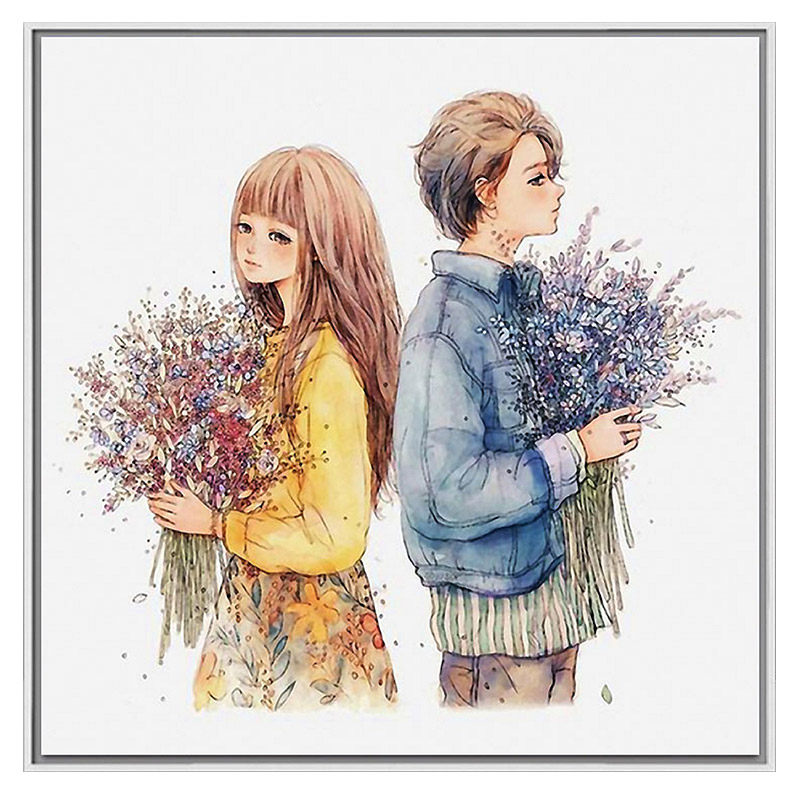 2021新款小幅5d满钻钻石画情情侣客厅卧室十字绣套件