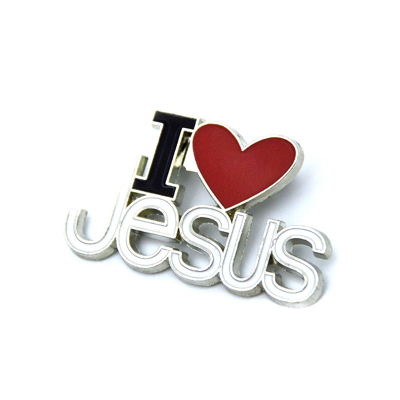 jesus love i 天主教圣物胸针饰品基督徒耶稣爱你