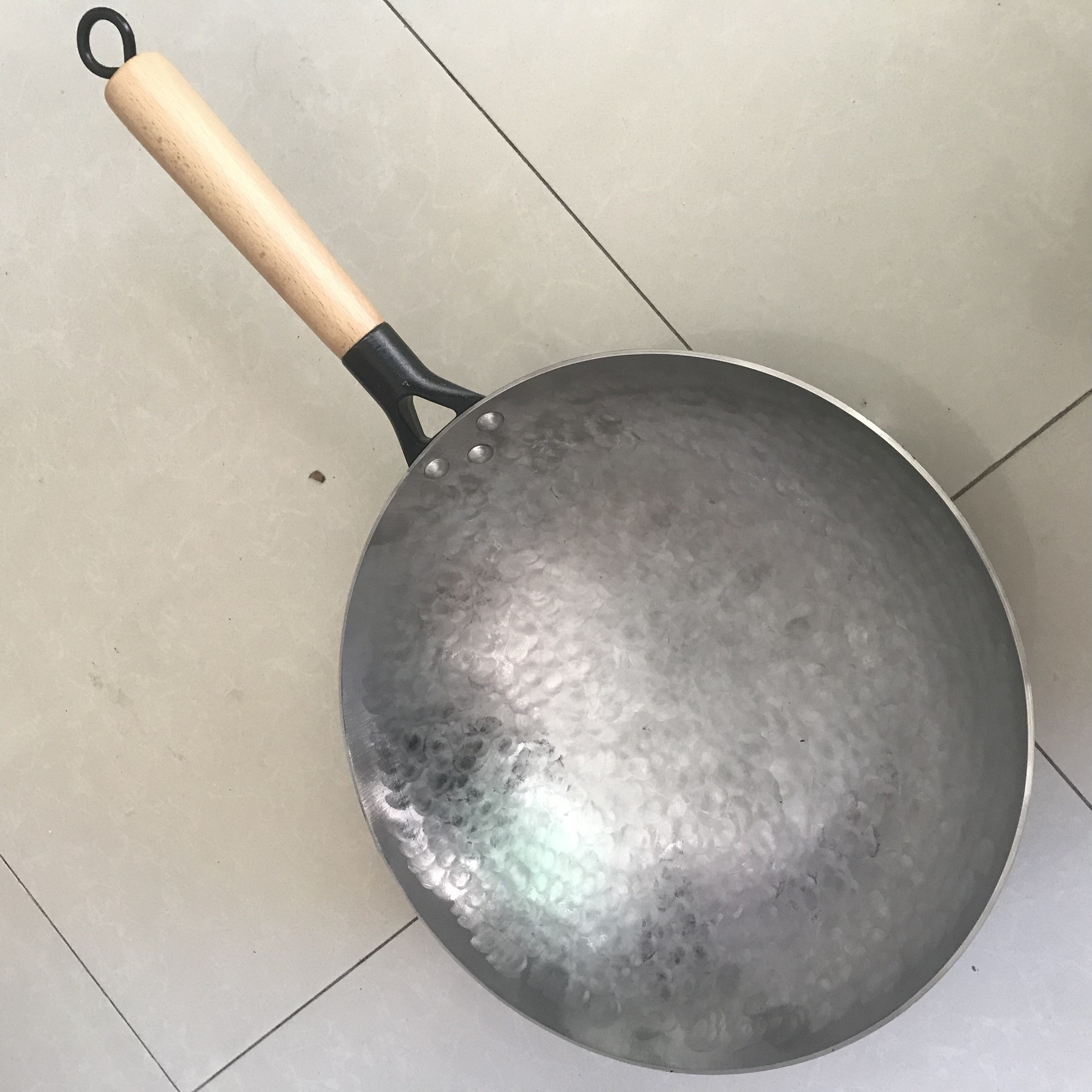 老式传统手工锻打炒锅不粘锅燃气灶适用家用炒菜锅章丘铁锅