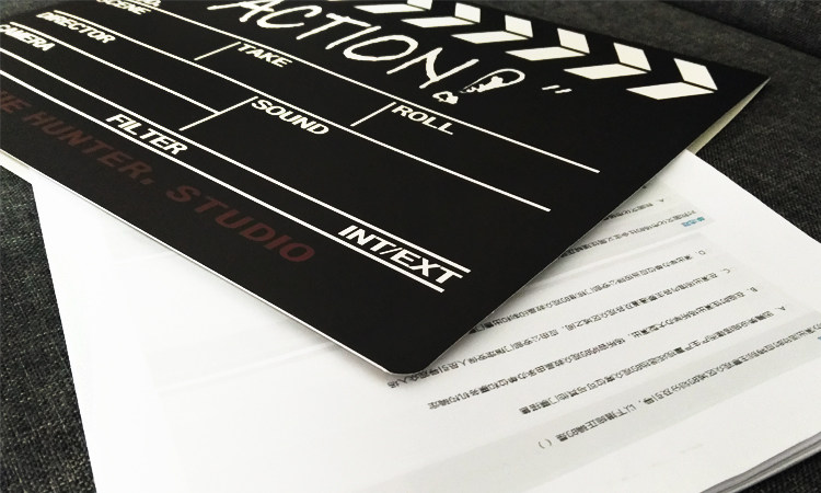 电影导演双面图案文件夹a4办公用品文件袋半透明防水文件夹