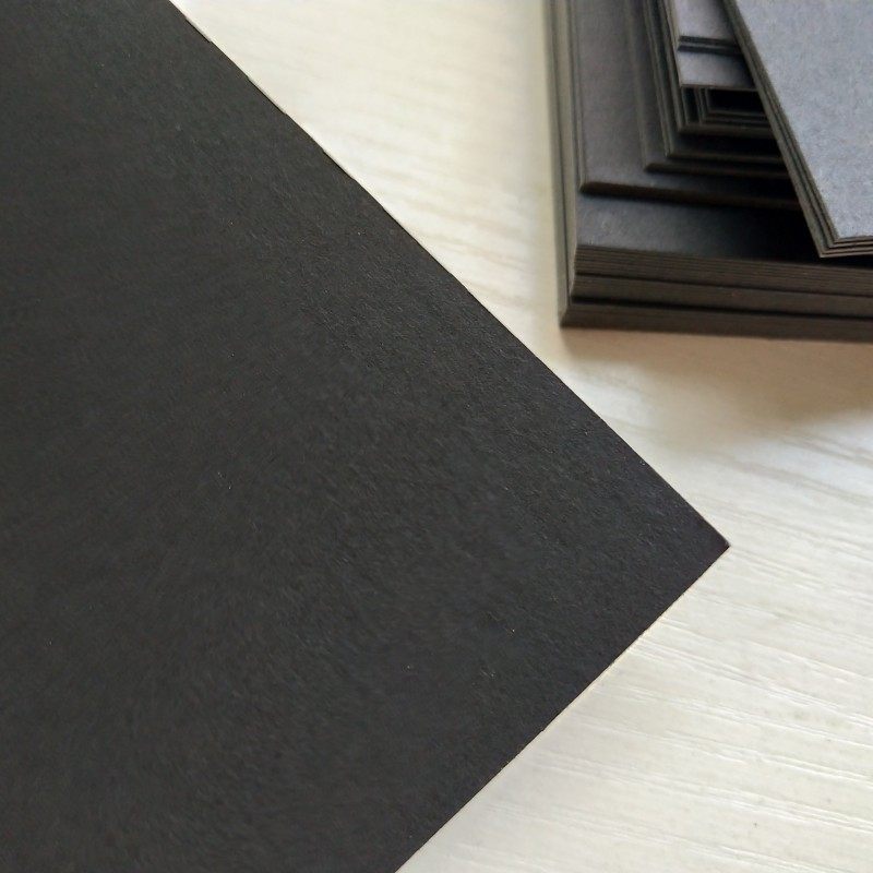 300g厚硬黑卡纸a3a4手工封面绘画黑色卡纸4k8开黑卡纸本50张手绘_双氙