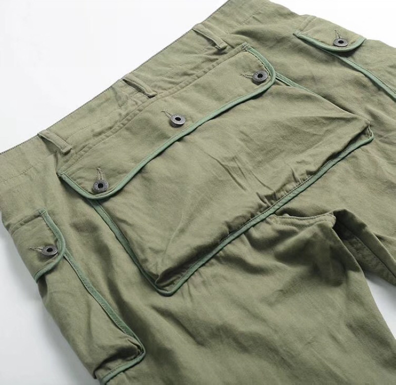 美式复古工装长裤p44二战军裤修身多口口袋休闲裤