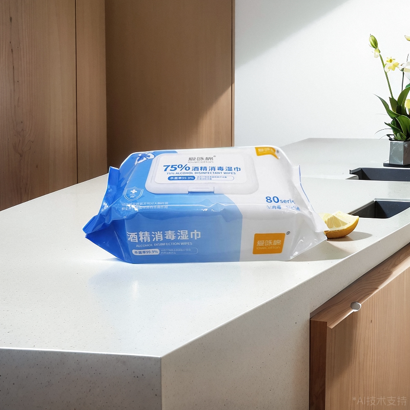 蓝雅酒精湿巾99.9%抑菌率大张加厚抽买送一消毒湿巾